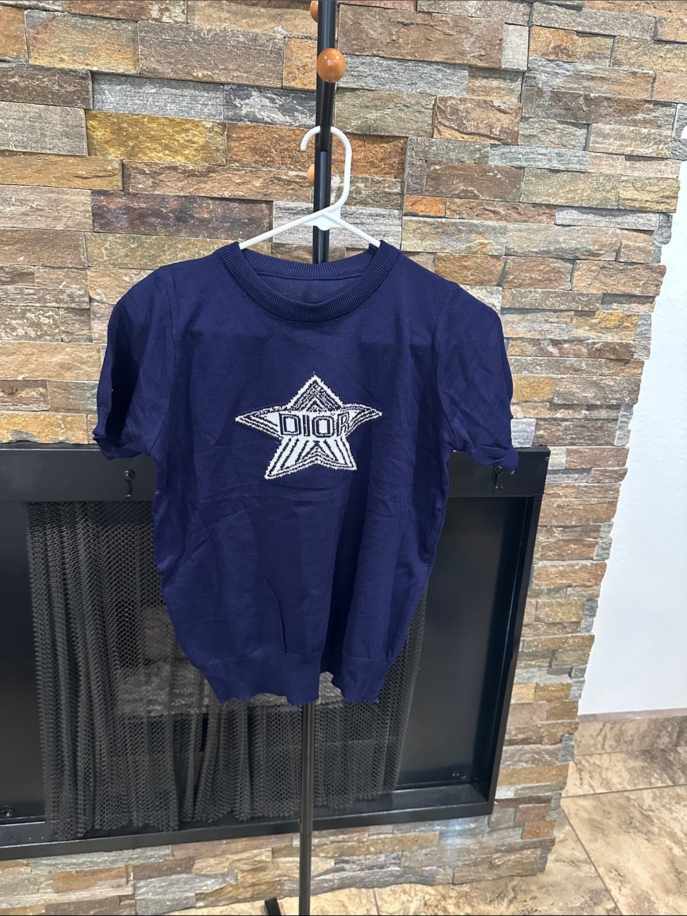 Navy Star Logo Short Sleeve Tee size S